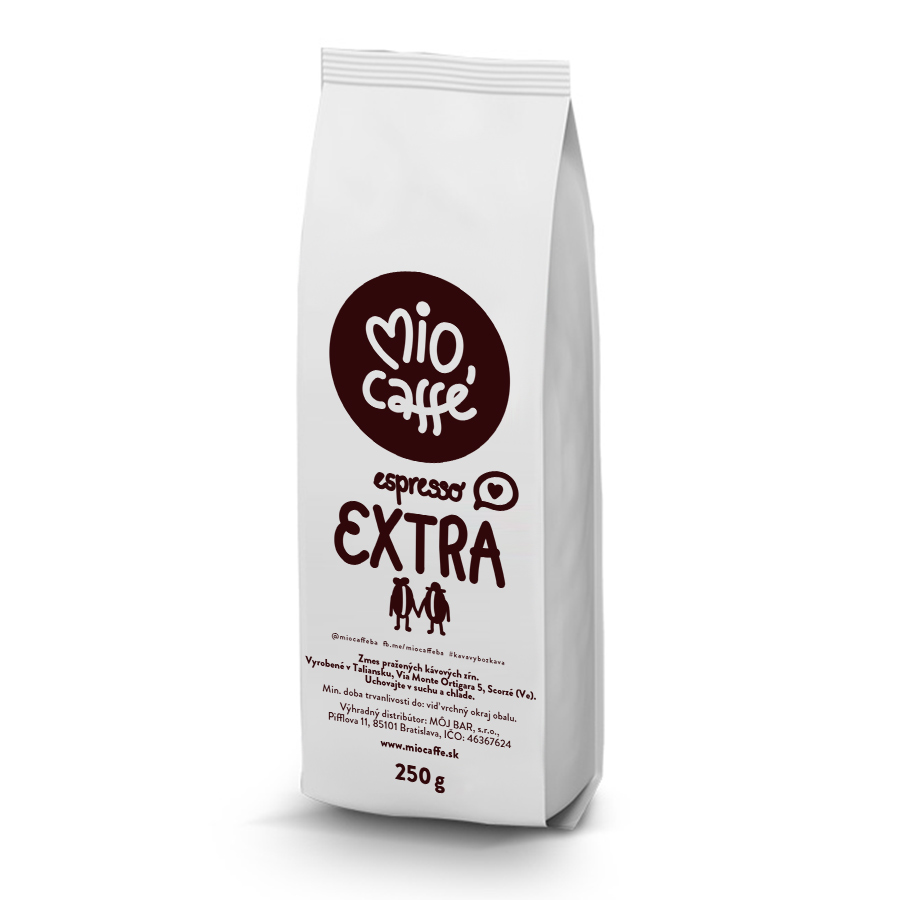 Mio caffé EXTRA (80/20) zrnková káva 250g