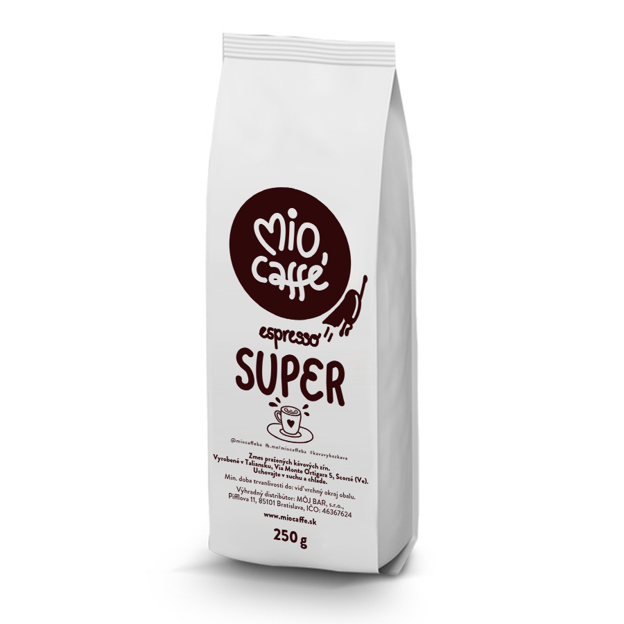 Mio caffé SUPER (100/0) zrnková káva 250g